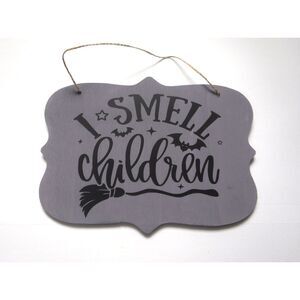 Wooden Sign / Home Decor - Halloween Purple